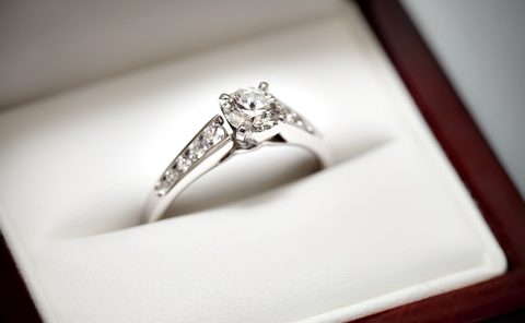 Diamond ring with small diamond details